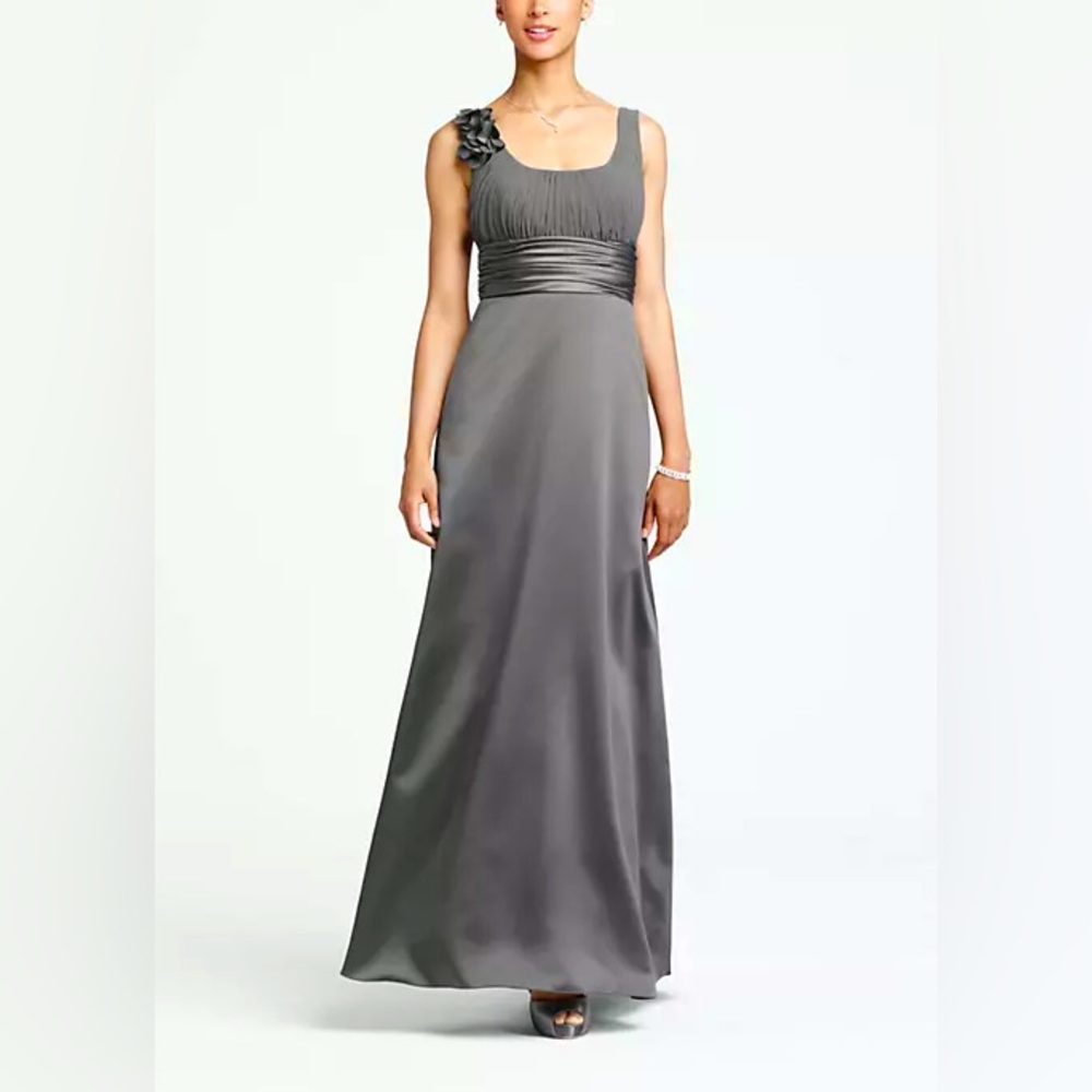 David’s Bridal Elegant Satin and Chiffon Ball Gown